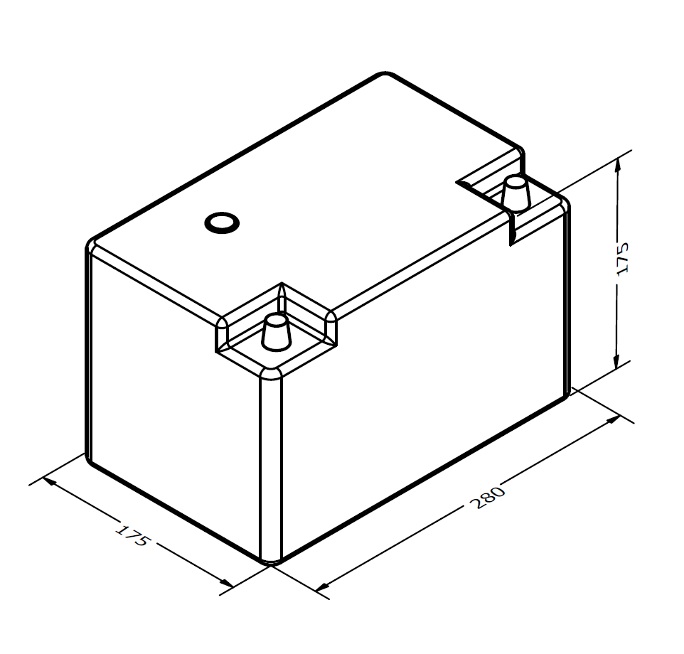 MEGALiFe MV-66 Battery Dimensions